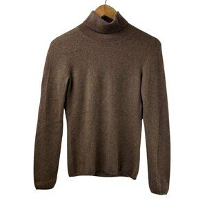 Matilde Women's Size 44 USA M 100% Cashmere Pullover Sweater Turtleneck Brown